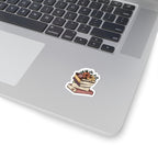 Cute Floral Stack of Books Kiss-Cut Sticker